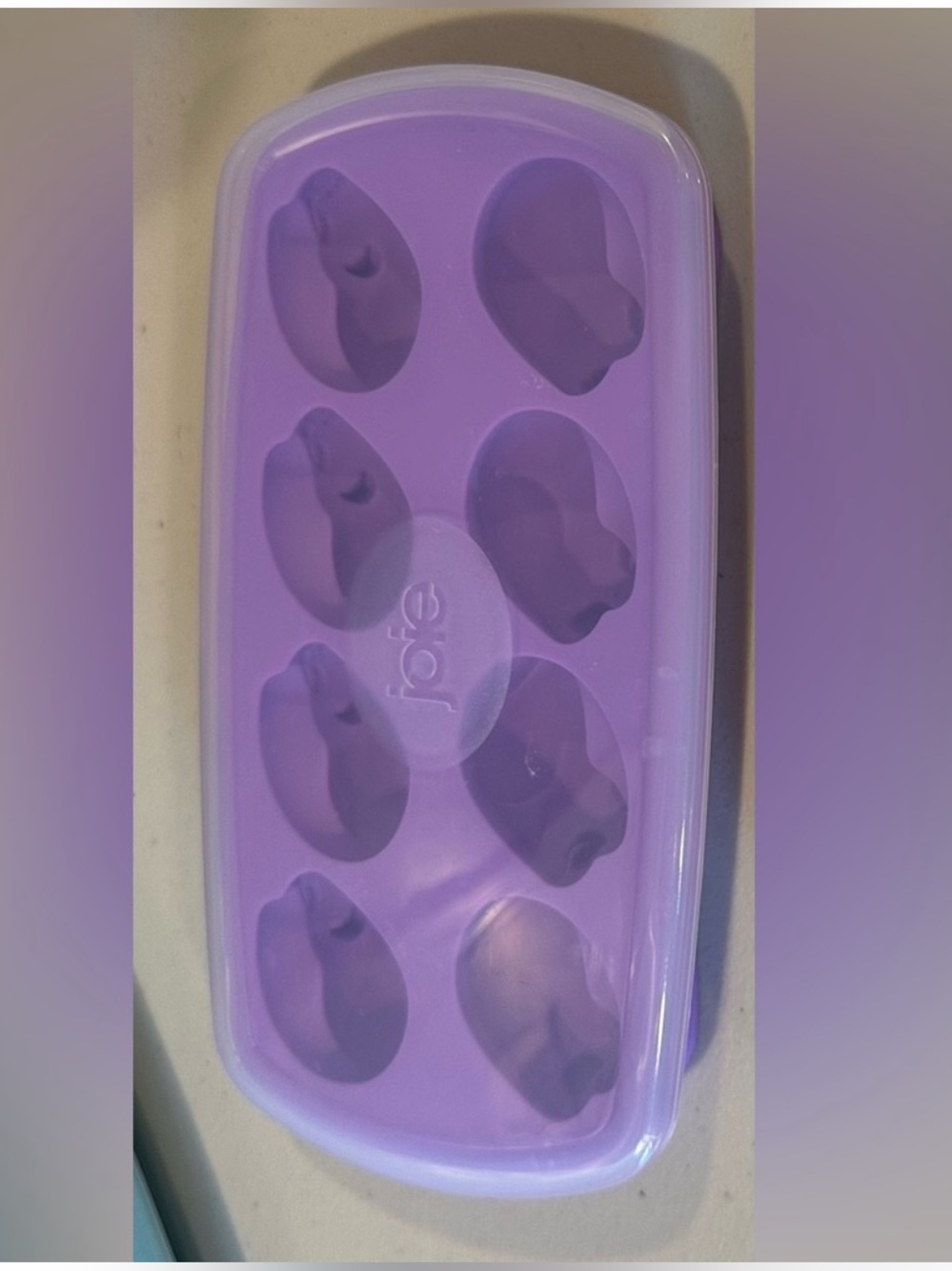Joie Silicone Cat Shaped Ice Cube Tray with Lid